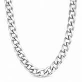 10mm sterling silver link chain necklace