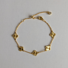 18k Gold Clover plain Bracelet