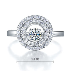 Crystal Dance halo ring