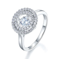 Crystal Dance halo ring