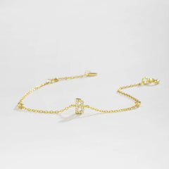 Gold Initial Letter Bracelet