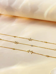 Gold Initial Letter Bracelet