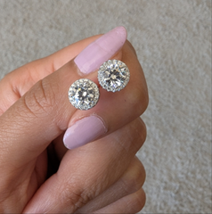 Round Halo studs