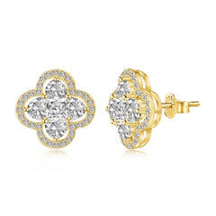 Clover Stud earrings 18k gold