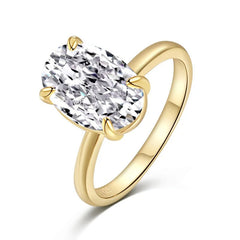 Eva oval cut ring gold