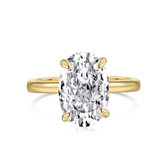 Eva oval cut ring gold