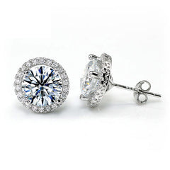 Large Halo stud earrings