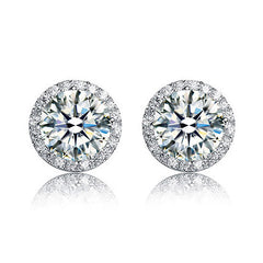 Large Halo stud earrings