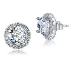 Removable halo stud earrings