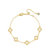 Gold clover cut out bracelet