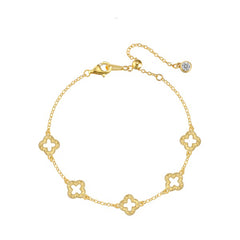 Gold clover cut out bracelet