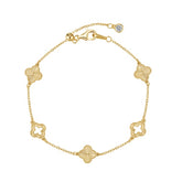 Gold clover bracelet