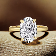 Eva oval cut ring gold