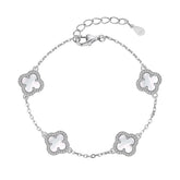 Sterling Silver Clover Bracelet