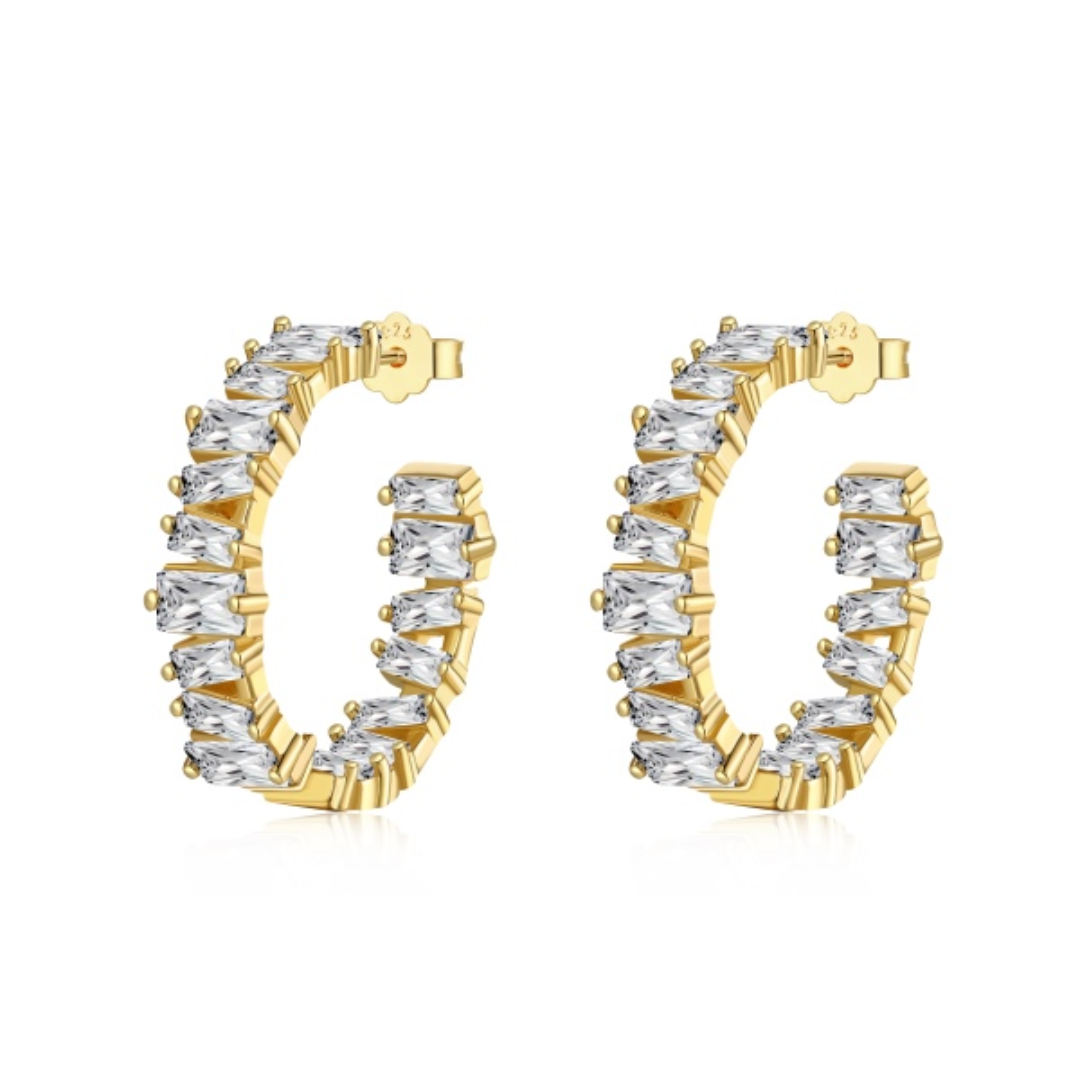 Gold Diva Hoop Earrings