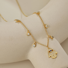 Gold Hamsa Necklace