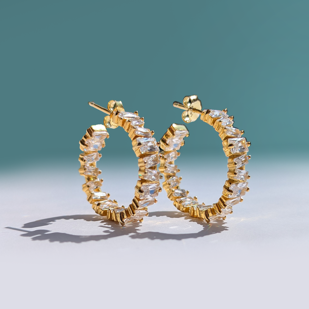 Gold Diva Hoop Earrings
