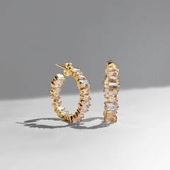 Gold Diva Hoop Earrings