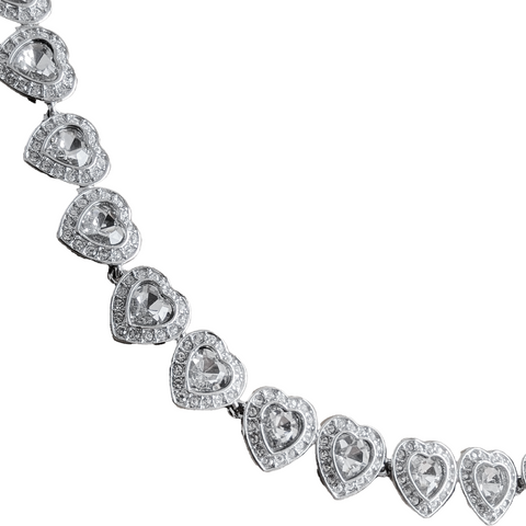 Heart choker necklace
