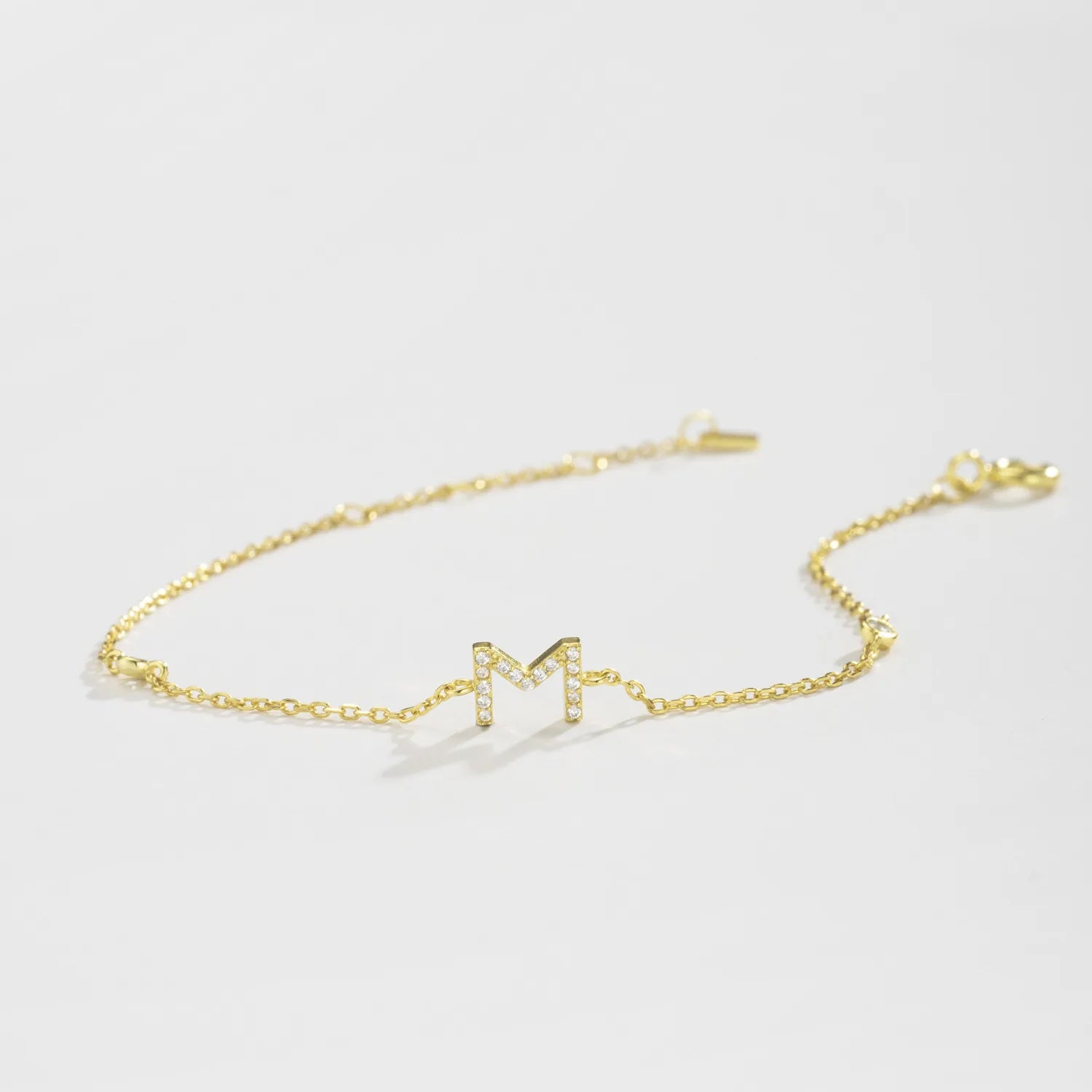 Gold Initial Letter Bracelet