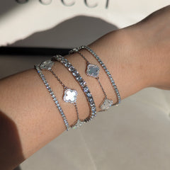Sterling Silver Clover Bracelet