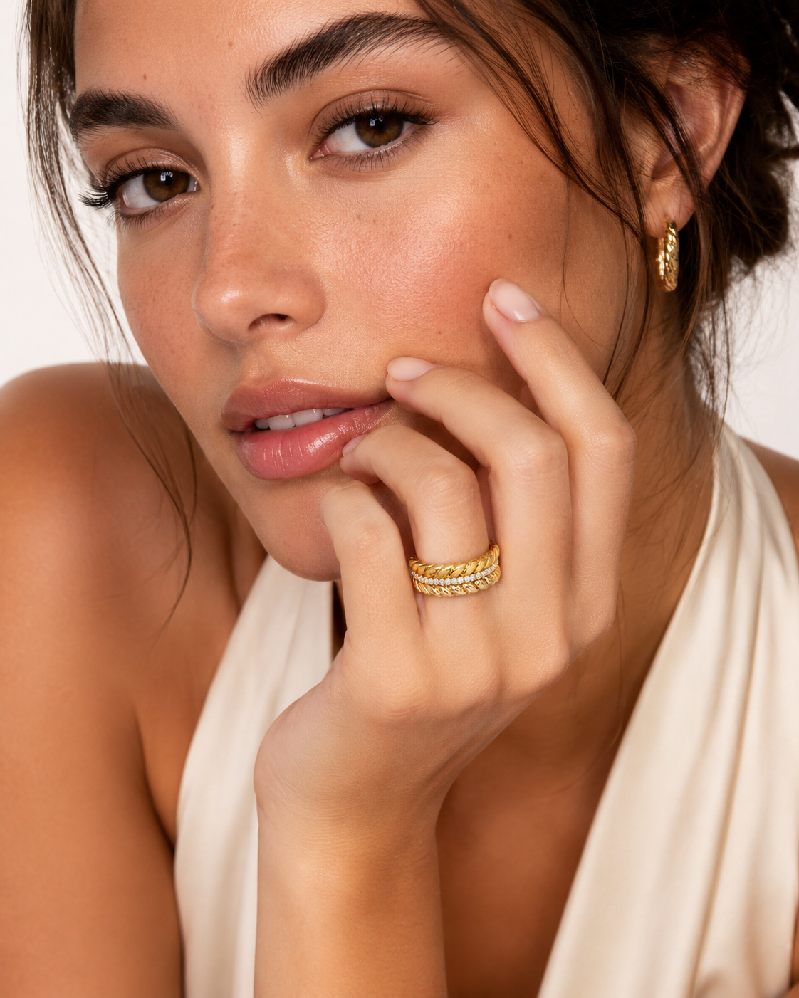 Gold Athena ring