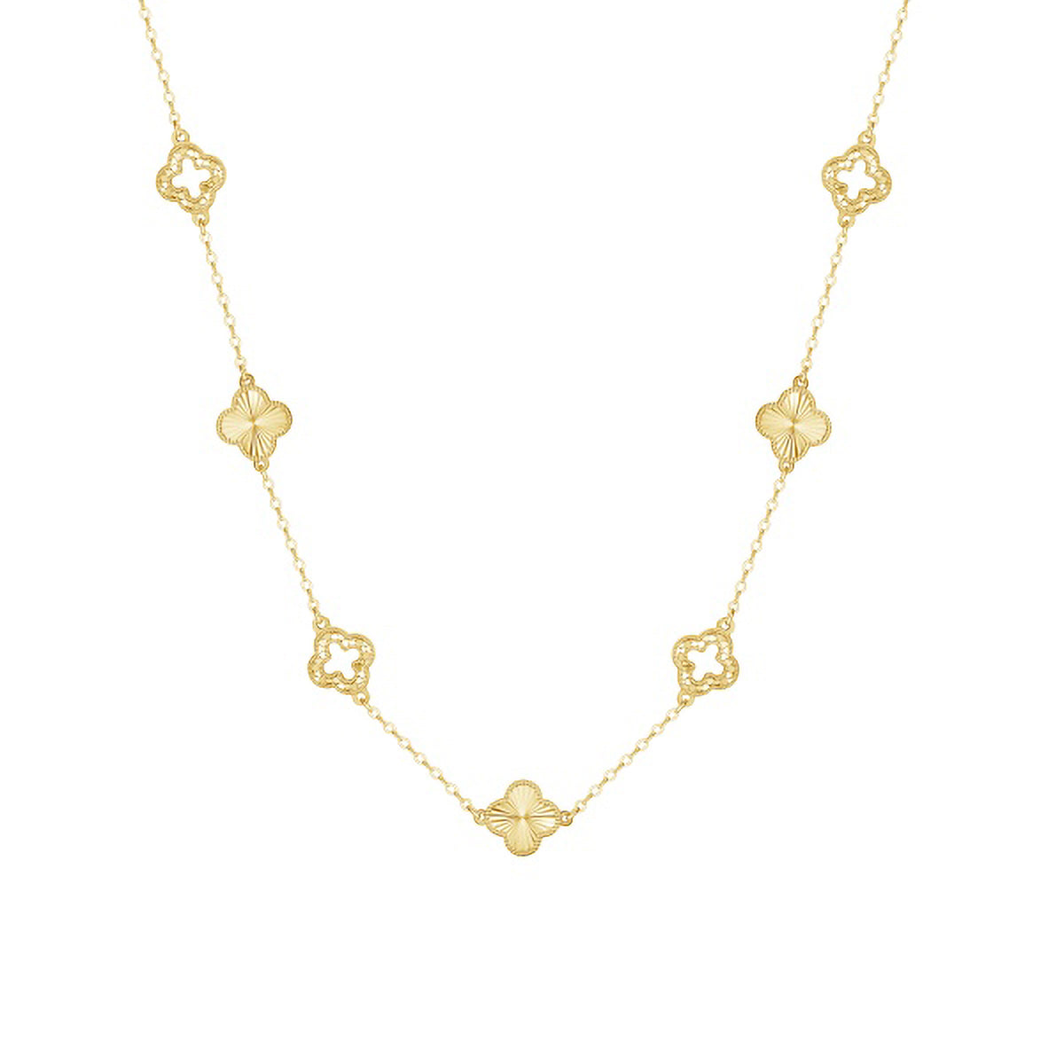 Gold Clover cut out necklace