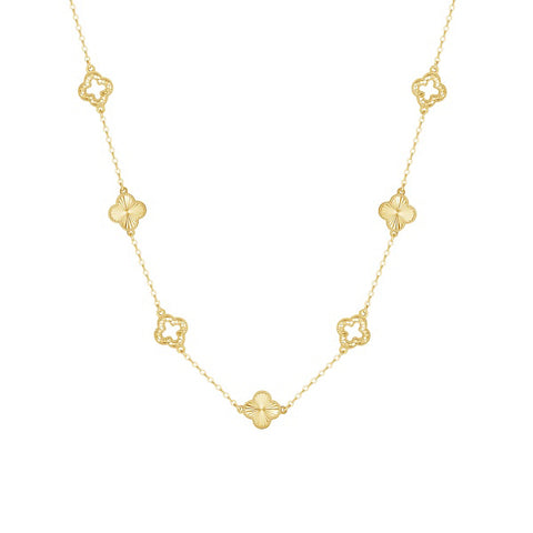 Gold Clover cut out necklace
