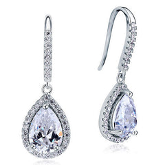 Pear cut drop earrings