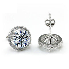Halo stud earrings
