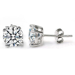 Round Sterling Silver Studs