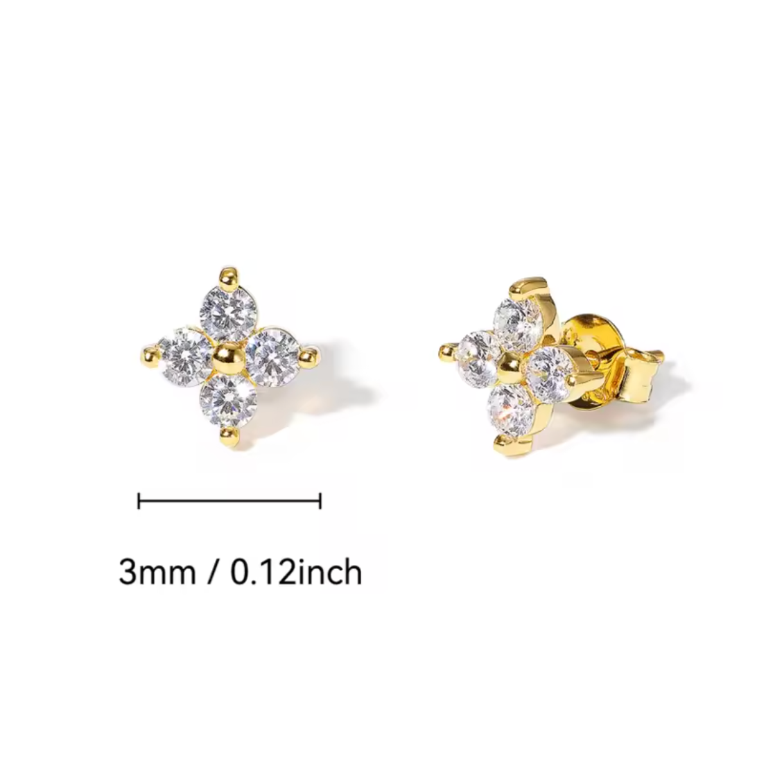 Tiny flower stud earrings