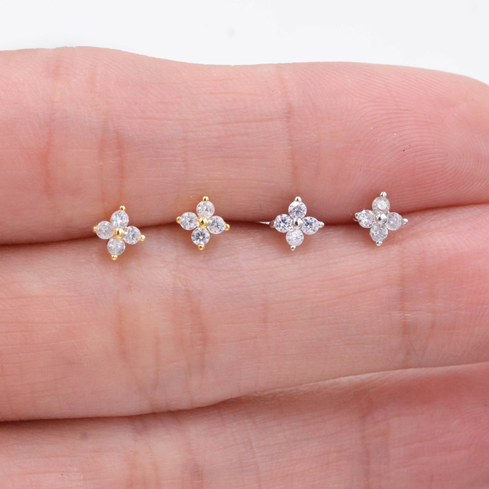 Tiny flower stud earrings
