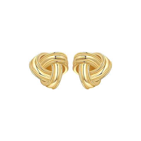 Gold twist earrings