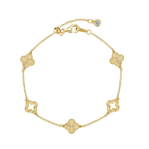 Gold clover cut out bracelet