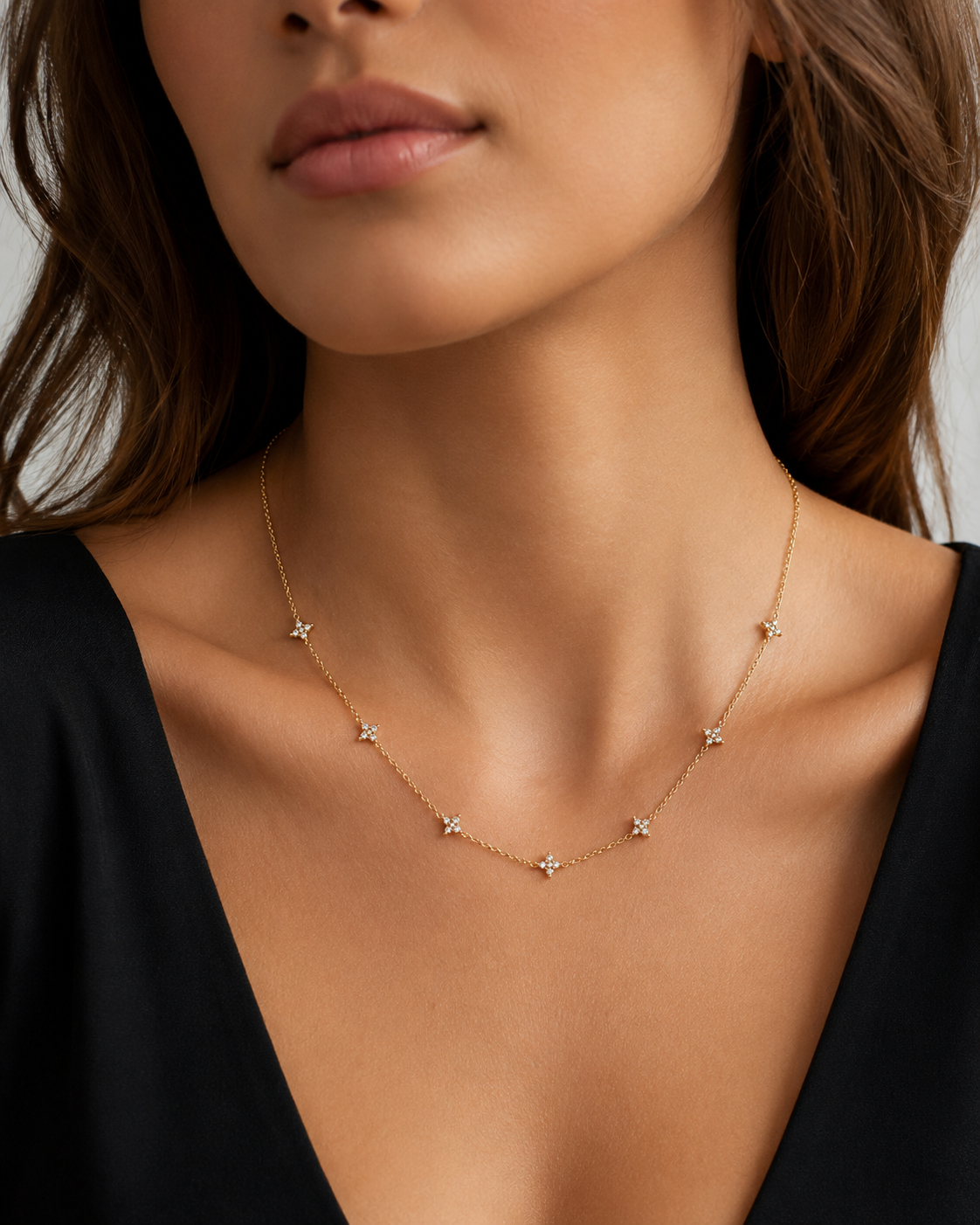 Floral necklace dainty