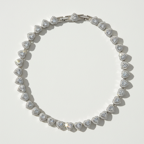 Heart choker necklace