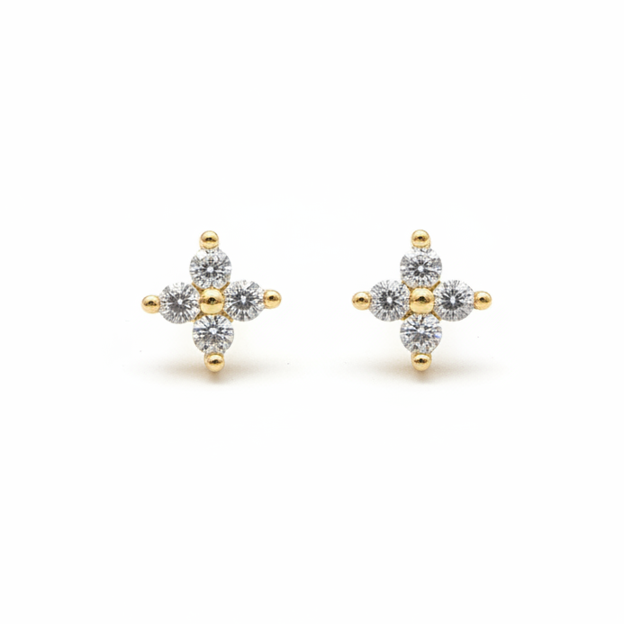 Tiny flower stud earrings