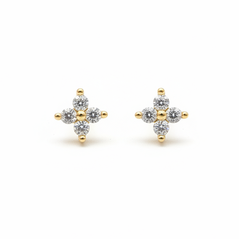 Tiny flower stud earrings