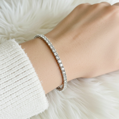 Luxe Sterling Silver 4mm Tennis bracelet