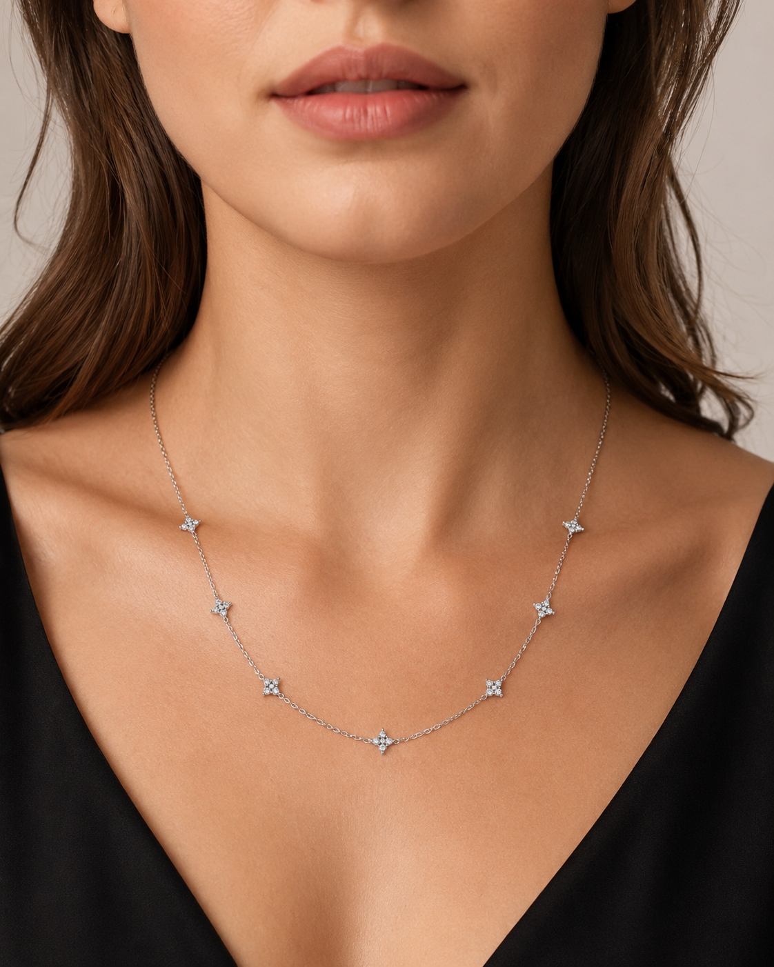 Floral necklace dainty