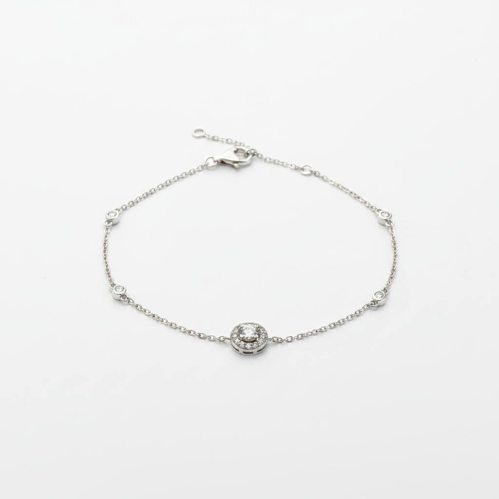Solitaire diamond bracelet