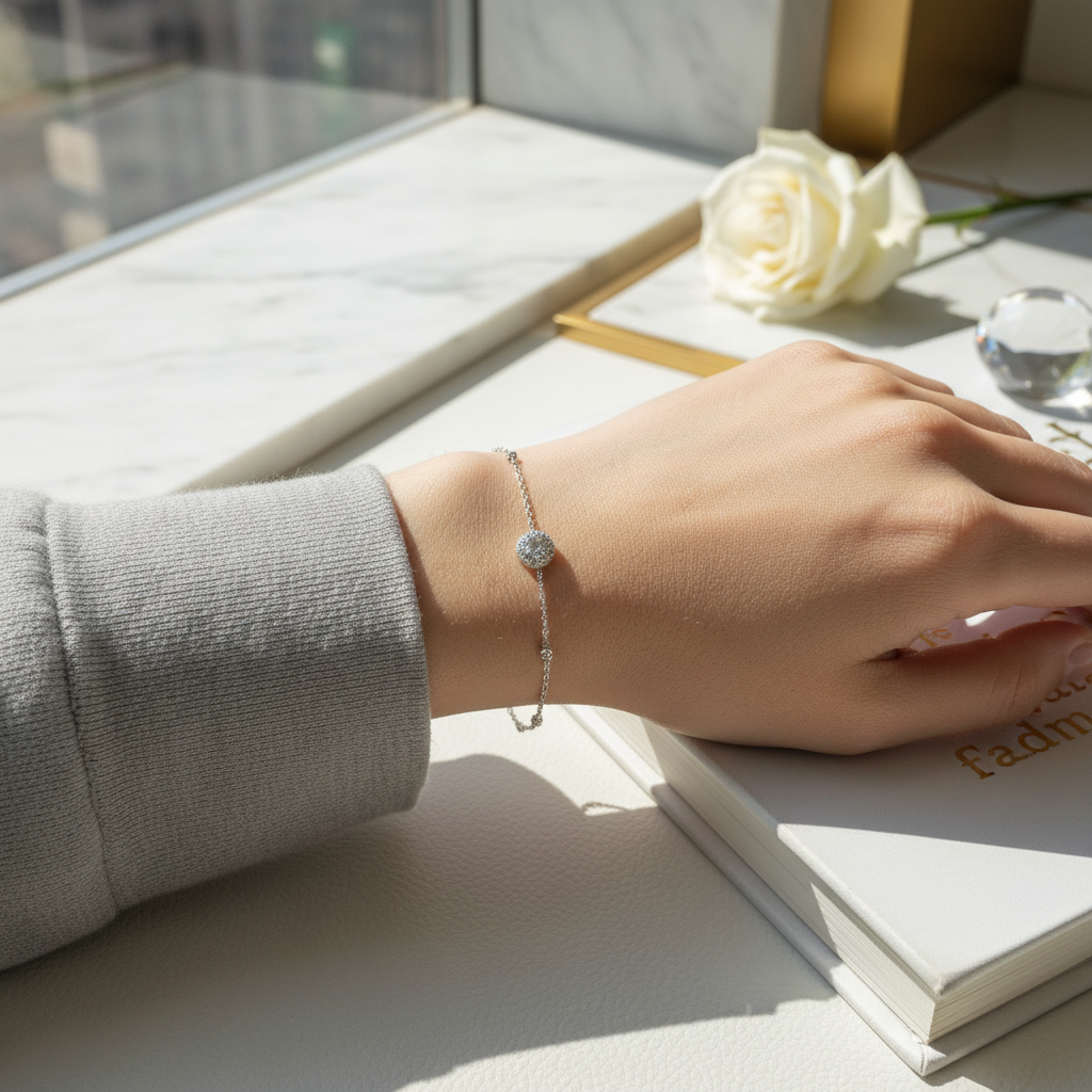 Solitaire diamond bracelet